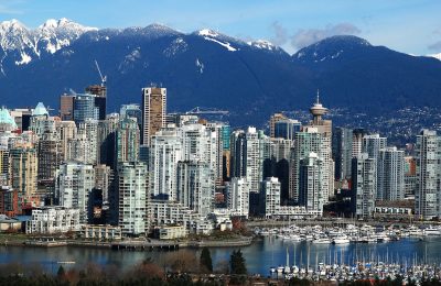 Vancouver Skyline With Mountains