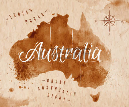 32357393-mapa-australia-retro